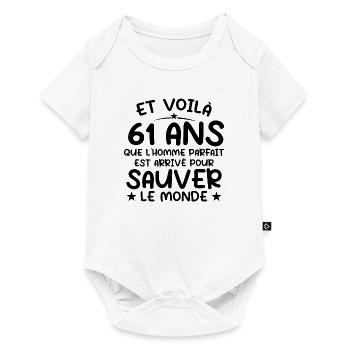 61 Year Old Birthday Gift 61 Year Old Men - Baby Premium short-sleeve bodysuit - white - Front