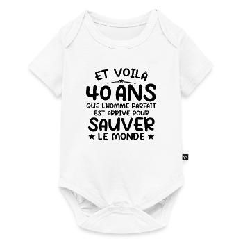40 Years Anniversary Gift 40 Years Men - Baby Premium short-sleeve bodysuit - white - Front