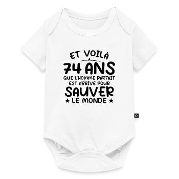 74 Year Old Birthday Gift 74 Years Men's - Baby Premium short-sleeve bodysuit - white - Front