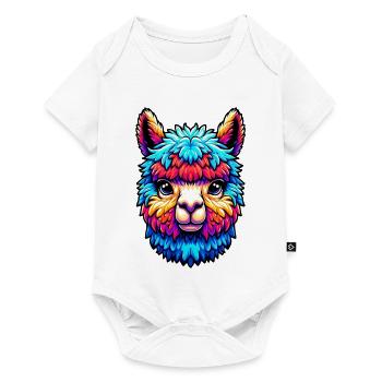 Alpaka - Baby Premium Kurzarmbody - Weiß - Vorne