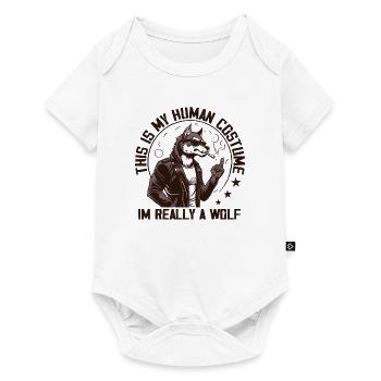 This is My Human Costume Im Really a Wolf Funny - Body à manches courtes Premium Bébé - blanc - Devant