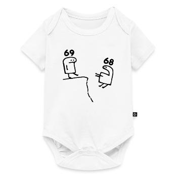 69 Years Old - 69th Birthday Fun 69 Year Old Gift - Baby Premium short-sleeve bodysuit - white - Front