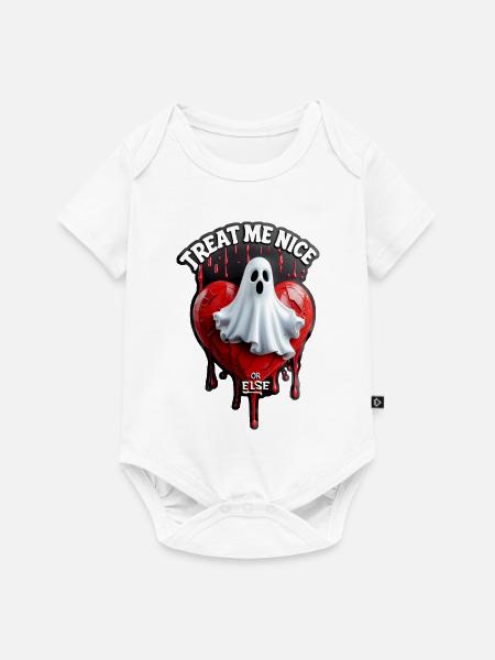 Behandle mich richtig, sonst...! - Baby Premium Kurzarmbody - Weiß