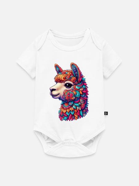 Alpaka - Baby Premium Kurzarmbody - Weiß