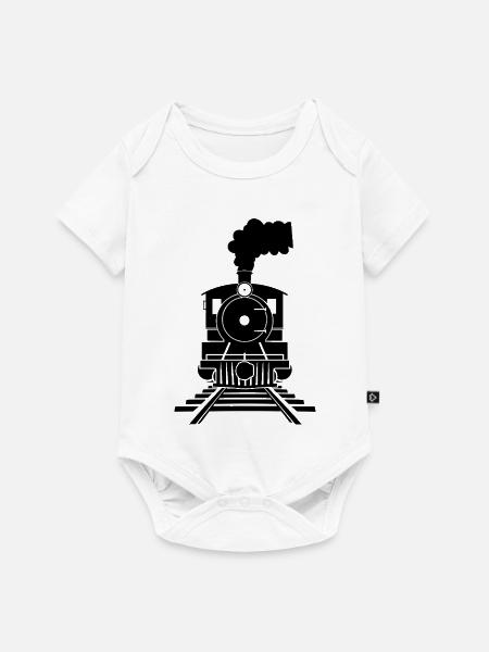Eisenbahn Skizze - Baby Premium Kurzarmbody - Weiß