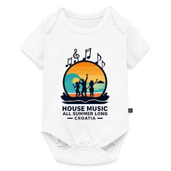 Croatie House Music - Body à manches courtes Premium Bébé - blanc - Devant