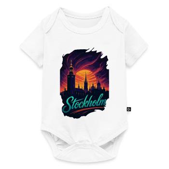 Stockholm la plus belle capitale Suède Cadeau - Body à manches courtes Premium Bébé - blanc - Devant