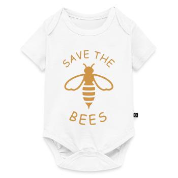 Éco-conception Sauvons les abeilles - Body à manches courtes Premium Bébé - blanc - Devant