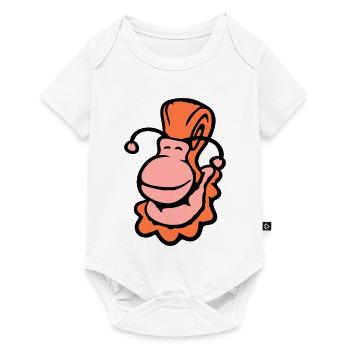 snail shell snail slug smiles sweetly - Baby Premium short-sleeve bodysuit - white - Front