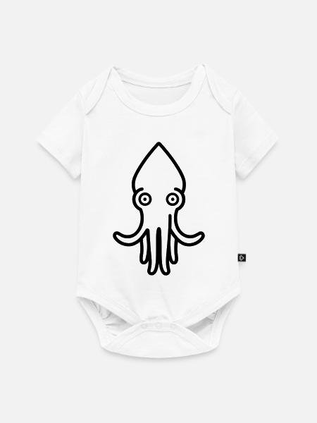 Tintenfisch - Baby Premium Kurzarmbody - Weiß