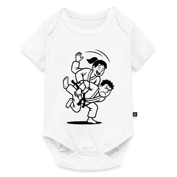 judoka wurf - Baby Premium Kurzarmbody - Weiß - Vorne