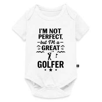Super golfeur Sport Drôle de Golf - Body à manches courtes Premium Bébé - blanc - Devant