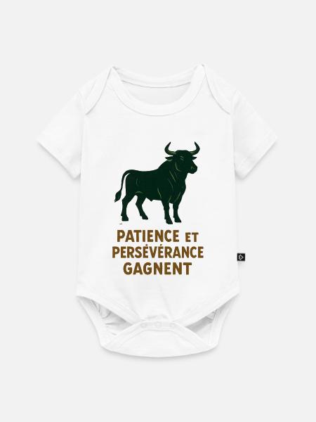 Sternzeichen Stier - Astrologie - Baby Premium Kurzarmbody - Weiß