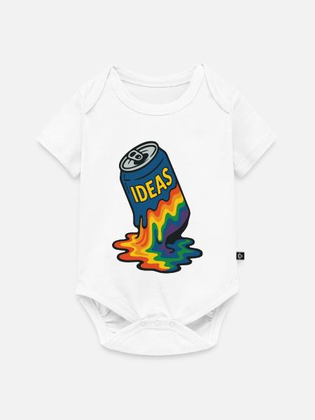 Schmelzende Regenbogen-Ideen können - Baby Premium Kurzarmbody - Weiß