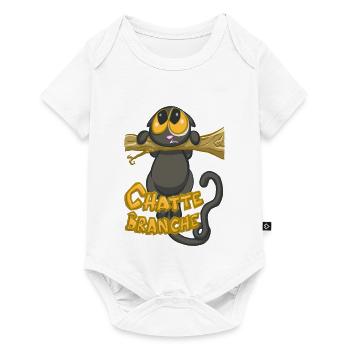 chatte branche ? - Body à manches courtes Premium Bébé - blanc - Devant