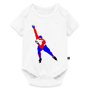 speed skating - Baby Premium short-sleeve bodysuit - white - Front