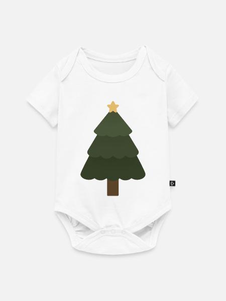 Weihnachtsbaum - Baby Premium Kurzarmbody - Weiß