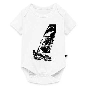 Skiff ouvert Dériveur à voile Régate de voiliers Enfants - Body à manches courtes Premium Bébé - blanc - Devant