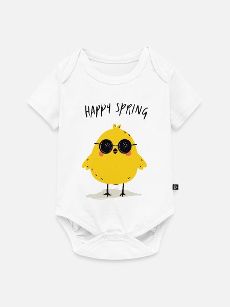 Küken im sonnigen Frühling - Baby Premium Kurzarmbody - Weiß