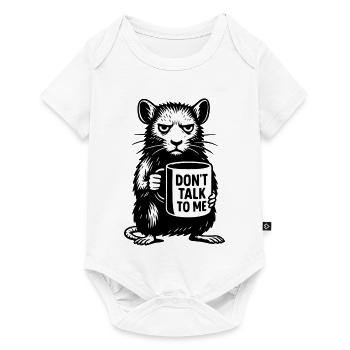 Grim Rat with Coffee Mug - Baby Premium short-sleeve bodysuit - white - Front