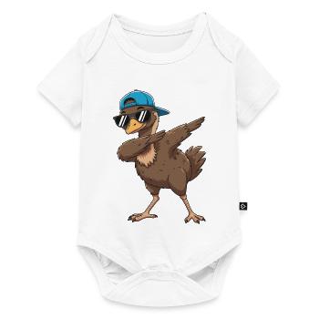 Dessin animé de lunettes de soleil d’émeu à appliquer des effets cool - Body à manches courtes Premium Bébé - blanc - Devant