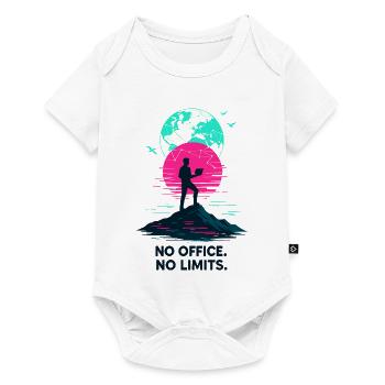 Télétravail Pas de bureau pas de limite - Body à manches courtes Premium Bébé - blanc - Devant