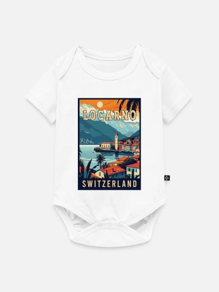 Ruhe in Locarno – Schweiz - Baby Premium Kurzarmbody - Weiß