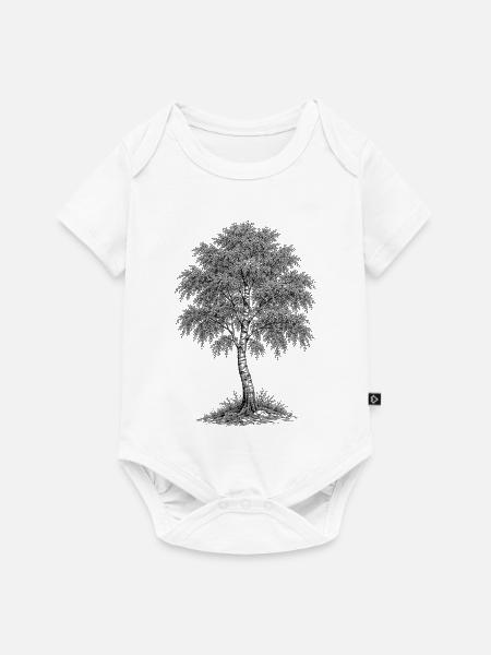 Birke - Baby Premium Kurzarmbody - Weiß