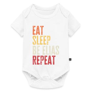 Eat Sleep Be Elias Repeat Retro Name - Baby Premium short-sleeve bodysuit - white - Front