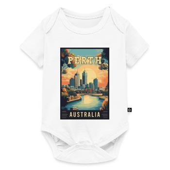 Entdecken Sie City by the Swan River Perth in Australien - Baby Premium Kurzarmbody - Weiß - Vorne