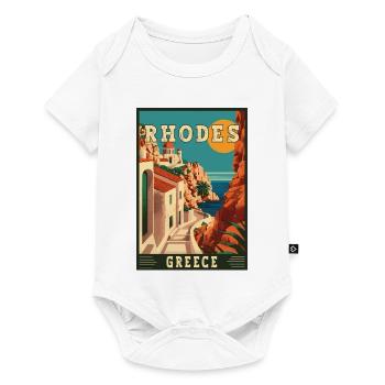 Experience Timeless Beauty of Rhodes in Greece - Baby Premium short-sleeve bodysuit - white - Front