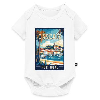 Explore Coastal Beauty of Cascais in Portugal - Baby Premium short-sleeve bodysuit - white - Front