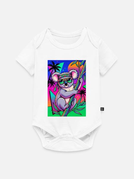 Koala - Baby Premium Kurzarmbody - Weiß