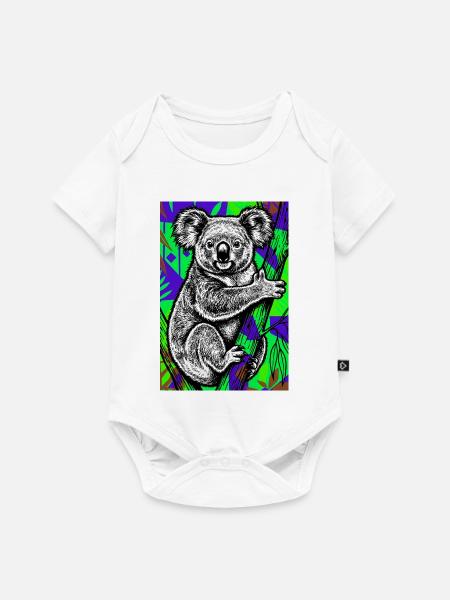 Koala - Baby Premium Kurzarmbody - Weiß