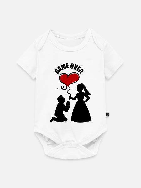 Brautpaar Ehepaar Hochzeit - Baby Premium Kurzarmbody - Weiß