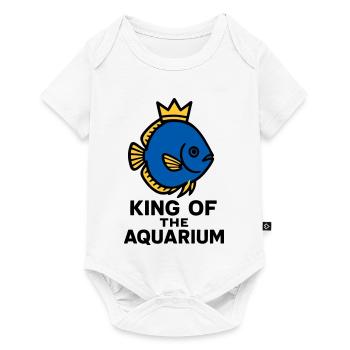 The King of the Aquarium Crowned Discus Fish - Baby Premium short-sleeve bodysuit - white - Front