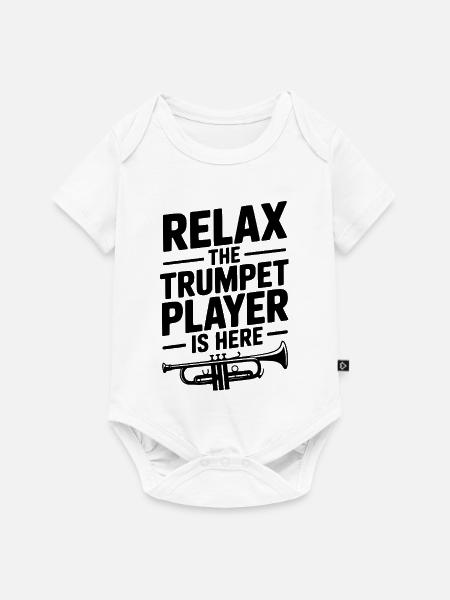 Entspann dich, der Trompeter ist da - Baby Premium Kurzarmbody - Weiß