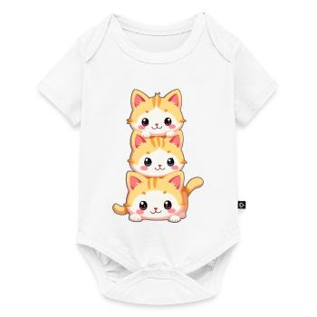 Stacked Kitten Trio - Baby Premium short-sleeve bodysuit - white - Front