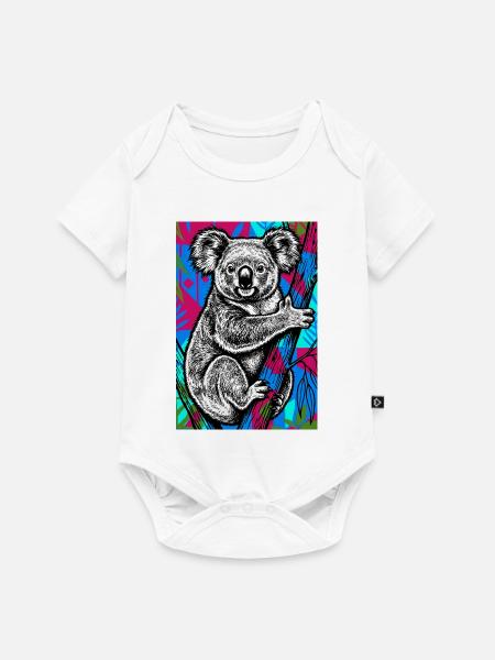 Koala - Baby Premium Kurzarmbody - Weiß