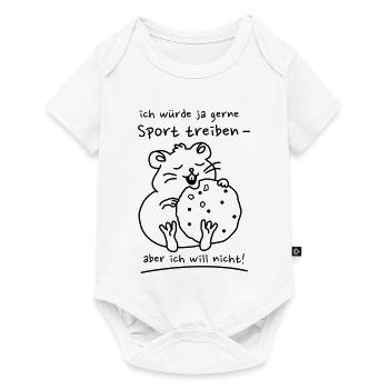 Hamster mit Keks - Baby Premium Kurzarmbody - Weiß - Vorne