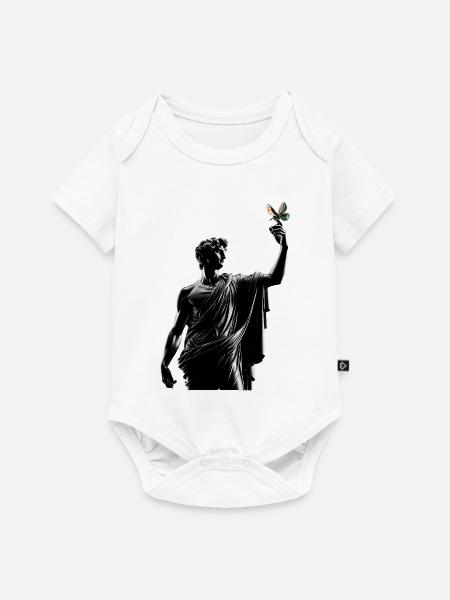 Davidische Pose mit Schmetterling - Baby Premium Kurzarmbody - Weiß