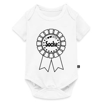 Coolste Socke - Baby Premium Kurzarmbody - Weiß - Vorne
