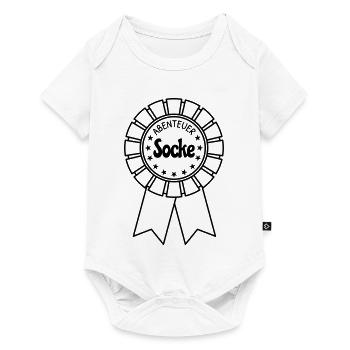 Abenteuer Socke - Baby Premium Kurzarmbody - Weiß - Vorne