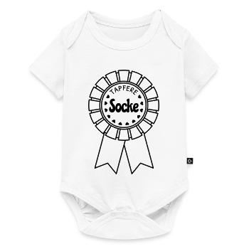 Tapfere Socke - Baby Premium Kurzarmbody - Weiß - Vorne