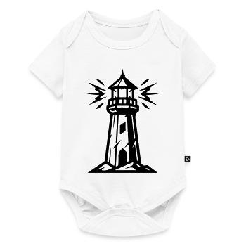 Icône du Phare - Body à manches courtes Premium Bébé - blanc - Devant