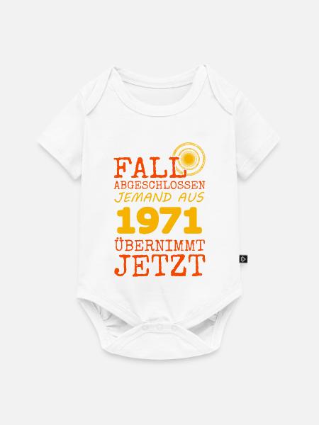 abgeschlossen 1971 - Baby Premium Kurzarmbody - Weiß