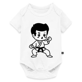 Karaté pour enfants - Body à manches courtes Premium Bébé - blanc - Devant