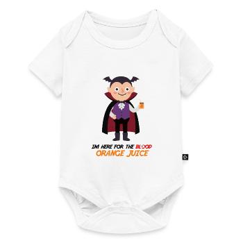 Blut-Orangensaft-Vampir – lustige Halloween-T-S - Baby Premium Kurzarmbody - Weiß - Vorne