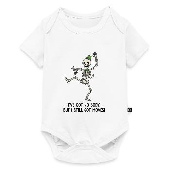 Tanzendes Skelett mit grünem Hut - Baby Premium Kurzarmbody - Weiß - Vorne