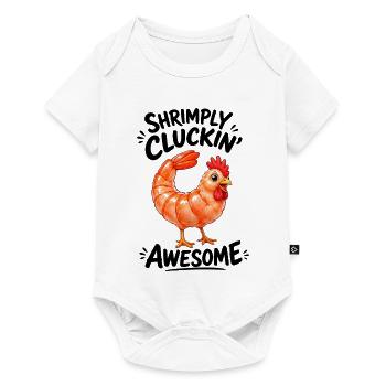 Hen with Shrimps Funny Cartoon Motif - Baby Premium short-sleeve bodysuit - white - Front